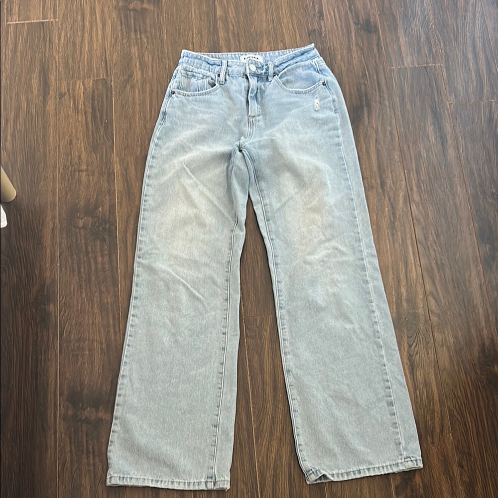 RSQ Blue Flare Wide Leg Jeans